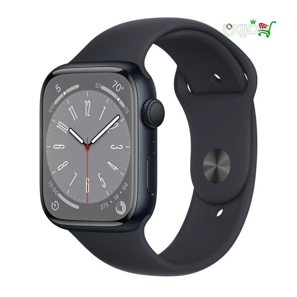 ساعت هوشمند اپل واچ سری 8 مدل 45 میلی متری با بند میدنایت و بدنه آلومینیومی میدنایت Apple Watch Series 8 45mm Midnight Aluminum Case with Midnight Sport Band